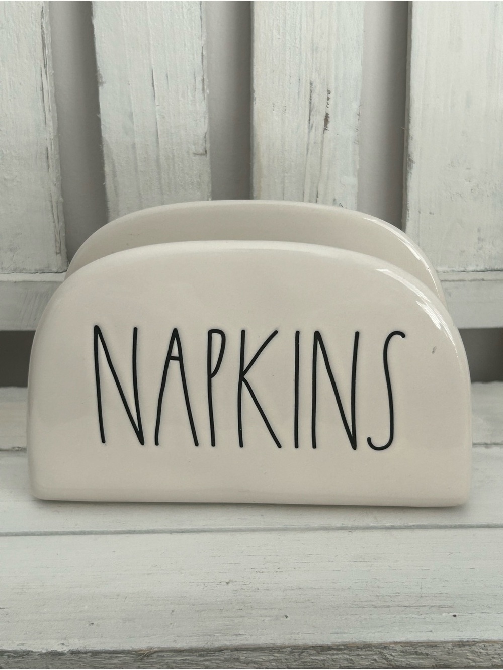 Rae Dunn Cream Ceramic Napkins Holder